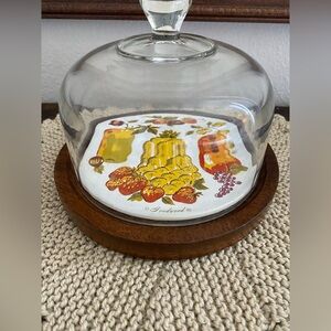Vintage Goodwood Cheese Plate With Glass Cloche Cheese Platter Glass Dome